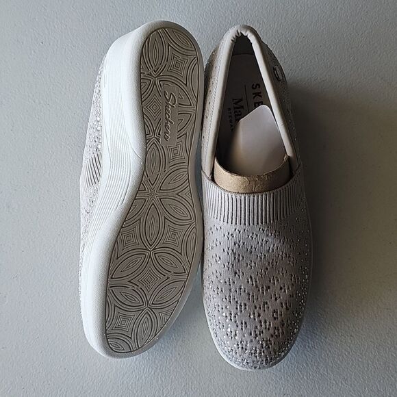 New Skechers Slip Ins Martha in Grey Silver Size 7.5 - Picture 4 of 5